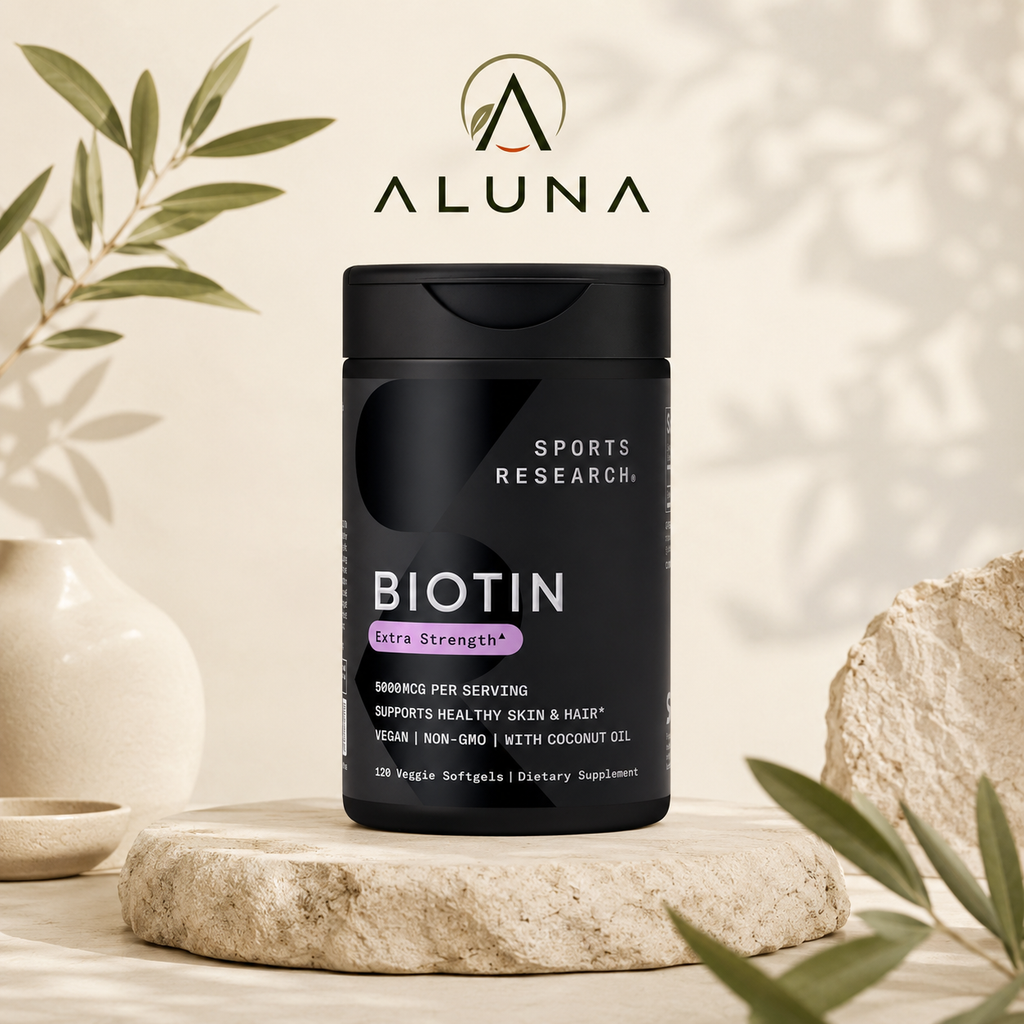 Biotina Extra Strength Sports Research — 5,000 mcg