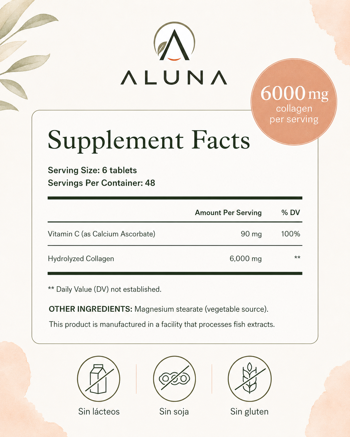 Colágeno Youtheory con vitamina C — 290 tabletas.8