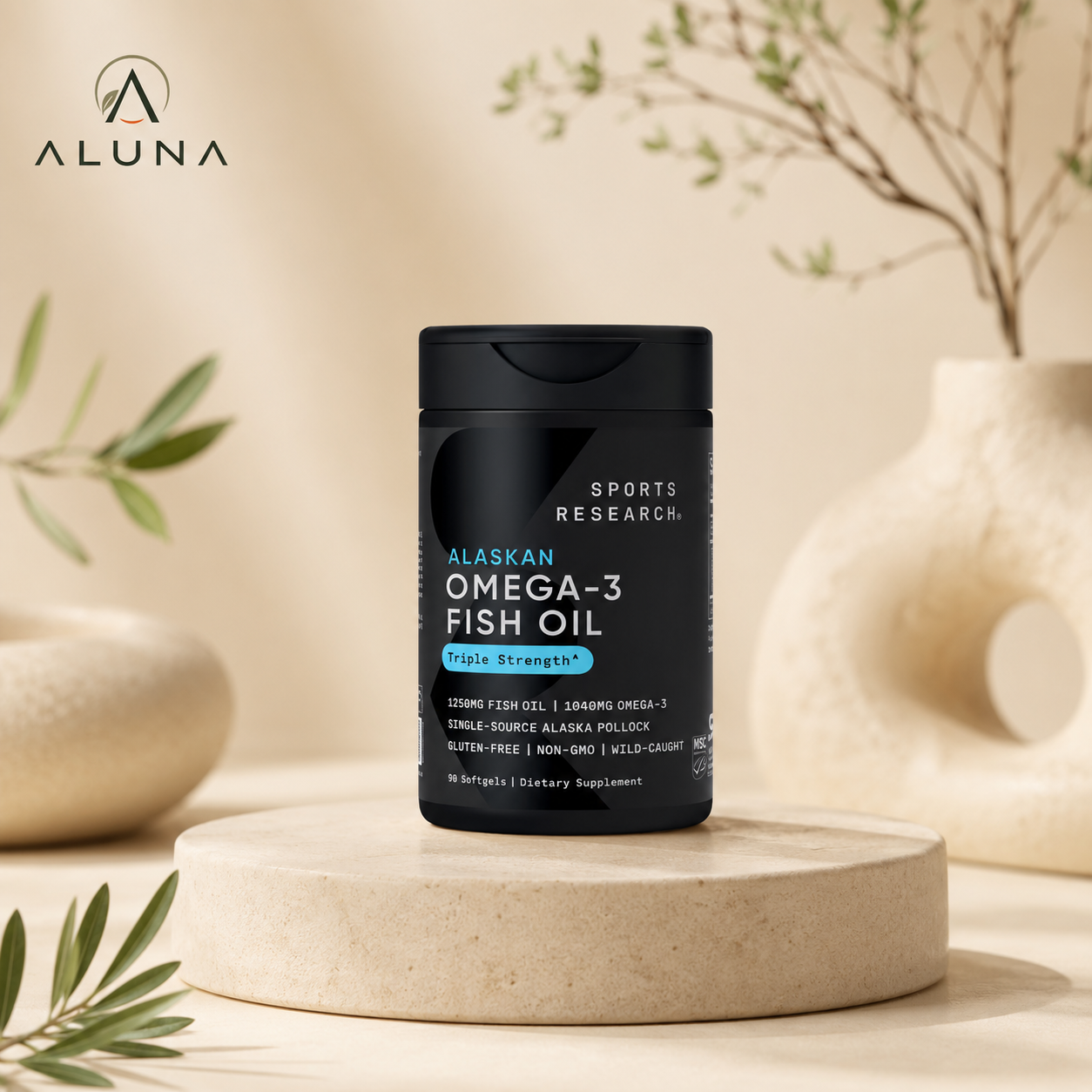 Omega-3 Alaskan Fish Oil Triple Strength.